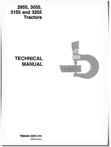 John Deere 2955, 3055, 3155 and 3255 Tractors Repair Manual (TM4449)