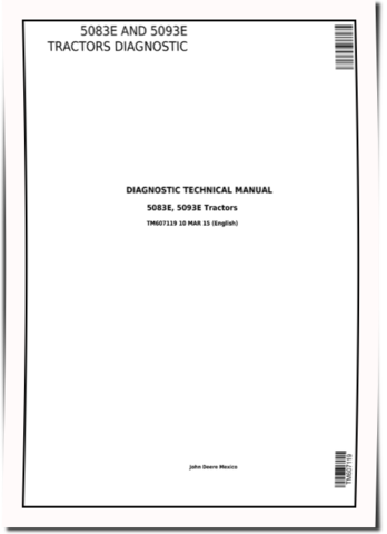 John Deere 5083E and 5093E Tractors Diagnostic Manual (TM607119)