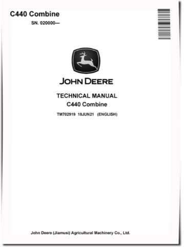 John Deere C440 (SN. from 020000) Combines Technical Manual (TM702919)