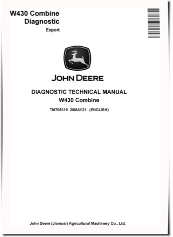 John Deere W430 (SN. from 035001) Combines (Export Edition) Diagnostic Manual (TM705319)