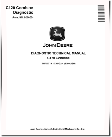 John Deere C120 (SN. from 020000) Combines (Asia) Diagnostic Manual (TM705719)