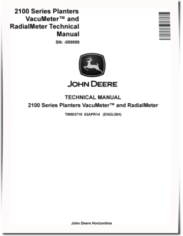 John Deere 2113, 2115, 2117, 2122, 2126, 2130 and 2134 Planters (SN. up to 099999) Technical Manual (TM803719)