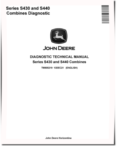 John Deere S430 and S440 Combines Diagnostic Manual (TM805219)