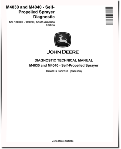 John Deere M4030 and M4040 (SN: 180000-189999) Sprayers (South America) Diagnostic Manual (TM805819)