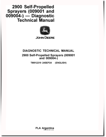 John Deere 2900 (SN: 009001, 009004-) Self-Propelled Sprayers Diagnostic Manual (TM812219)