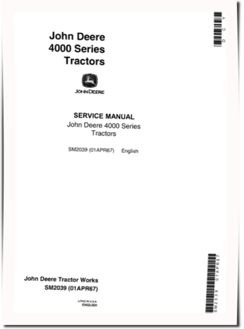 John Deere 4010 and 4020 Tractors Service Manual (sm2039)