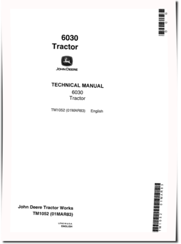 John Deere 6030 Row-Crop Tractors Technical Manual (tm1052)