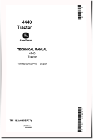 John Deere 4440 Row-Crop Tractors Technical Manual (tm1182)