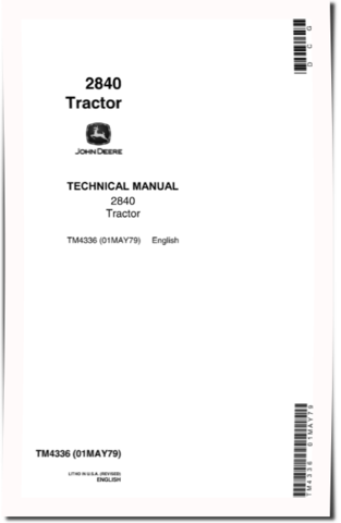 John Deere 2840 Utility Tractors Technical Manual (tm4336)