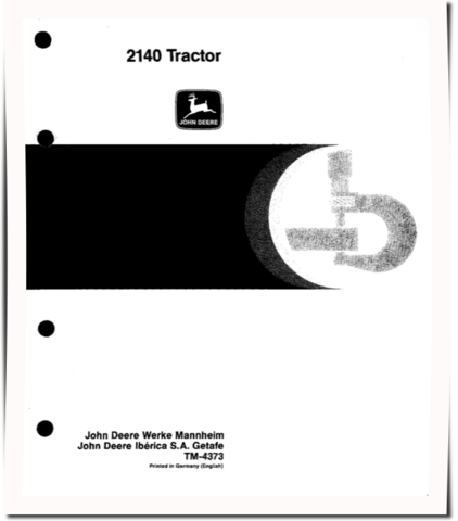 John Deere 2140 Tractors Technical Manual (tm4373)