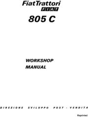 Fiat 805C Crawler Tractors Workshop Service Manual