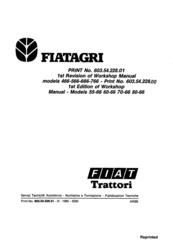 Fiat 466, 566, 666, 766, 55-66, 60-66, 70-66, 80-66 (1985) Service Manual (6035422801)