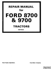 Ford 8700, 9700 Tractor Service Repair Manual (SE3700)
