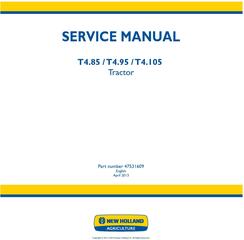 New Holland T4.85, T4.95, T4.105 Tractor Service Manual