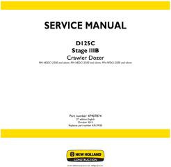 New Holland D125C Stage IIIB Crawler dozer Service Manual