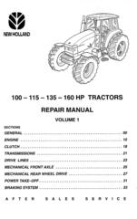 New Holland 100 HP, 115 HP, 135 HP, 160 HP tractors Service Manual