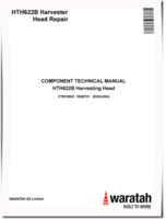 Waratah HTH622B Harvesting Heads Component Technical Manual (CTM10002)