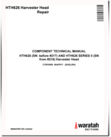 Waratah HTH626 Harvesting Heads Component Technical Manual (CTM10005)