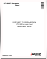 Waratah HTH616C Harvester Heads Component Technical Manual (CTM10020)