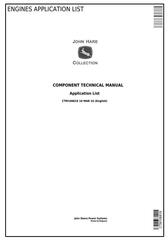 CTM106819 - John Deere Engines Application List Component Technical Manual