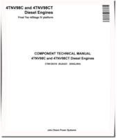 Yanmar 4TNV98C and 4TNV98CT (FT4/Stage IV) Diesel Engines Technical Manual (CTM120319)