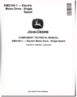 John Deere EMD100-1 Single Speed Electric Motor Drive Component Technical Manual (CTM165719)