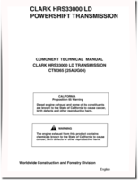 Clark HRS33000 LD Powershift Transmissions Component Technical Manual (CTM365)