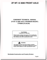ZF-Multitrac MT–S 3085 Front Axles Component Technical Manual (CTM366)