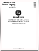 John Deere Tandem 3B Front Steering Transaxles Component Technical Manual (CTM703619)