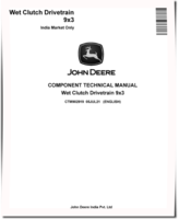 John Deere 9x3 Wet Clutch Drivetrains (Indian) Component Technical Manual (CTM902919)