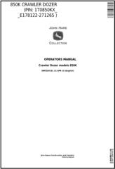 OMT284161 - John Deere 850K Crawler Dozer (PIN: 1T0850KX_ _E178122-271265 ) Operators Manual