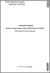 OMT357555X19 - John Deere 310SL Backhoe Loader (PIN: 1T0310SL__F273920-) Operators Manual