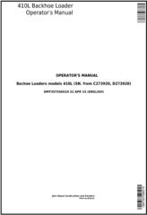 OMT357556X19 - JD John Deere 410L Backhoe Loader Operators Manual (sn. C273920-; D273920-)