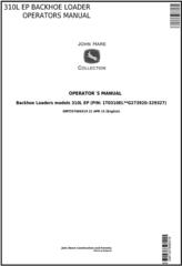 OMT357606X19 - John Deere 310SL Backhoe Loader (PIN:1T0310SL**F273920-) Diagnostic&Test Service Manual (TM13297X19)