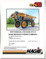 Hagie STS10 (SN: 017001-017500) Self-Propelled Sprayers Parts Catalog (PM493682)
