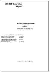 TM10010 - John Deere 650DLC Excavator Service Repair Technical Manual