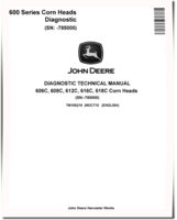 John Deere 606C, 608C, 612C, 616C and 618C Corn Heads Diagnostic Manual (TM100219)