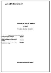 TM10085 - John Deere 225DLC Excavator Service Repair Technical Manual