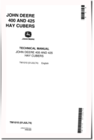 John Deere 400 and 425 Hay Cubers Technical Manual (TM1010)