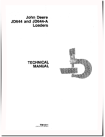 John Deere 644 and 644A Wheel Loaders Technical Manual (TM1011)