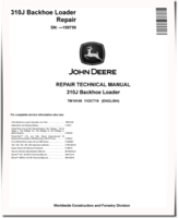 John Deere 310J (SN: -159759) Backhoe Loaders Repair Manual (TM10145)