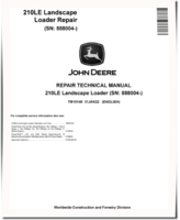 John Deere 210LE (SN. from 888004) Landscape Loaders Repair Manual (TM10149)
