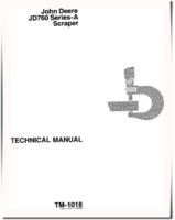 John Deere 760A Elevating Scrapers Technical Manual (TM1018)