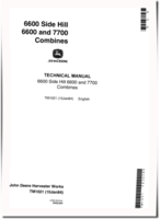 John Deere 6600, 7700 and Side Hill 6600 Combines Technical Manual (TM1021)
