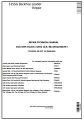 TM10226 - John Deere 315SG Side Shift Loader (S.N. BE315SG200039-) Service Repair Technical Manual