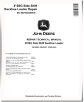 John Deere 315SG (SN. from BE315SG200039) Side Shift Backhoe Loaders Repair Manual (TM10226)