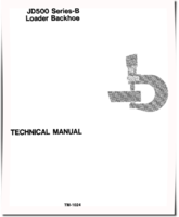 John Deere 500B Backhoe Loaders Technical Manual (TM1024)