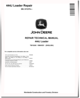 John Deere 444J (SN. from 611275) 4WD Loaders Repair Manual (TM10243)