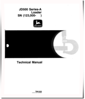 John Deere 500A (SN: 123000-) Backhoe Loaders Technical Manual (TM1025)
