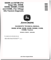 John Deere 5065M, 5075M (iT4/S3B) and 5085M, 5095M, 5095MH, 5105M, 5105ML (T4/S3A) Tractors Diagnostic Manual (TM102519)
